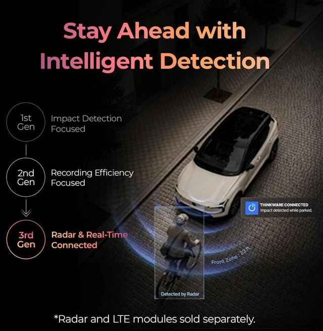 Alt view image 4 of 7 - THINKWARE ARC900 Dash Cam 4K Front and 2K Rear, Dual STARVIS 2, HDR, GPS