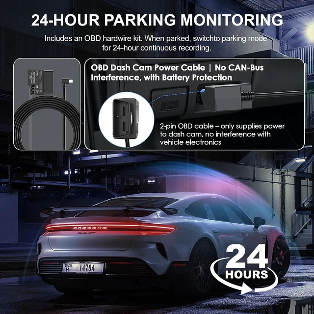 Alt view image 5 of 7 - 4CH Dash Cam, mmWave Radar Parking Guard,360° Full Coverage