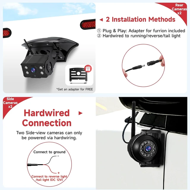 Alt view image 3 of 7 - Wireless RV Backup Camera System, Backup Camera for Truck