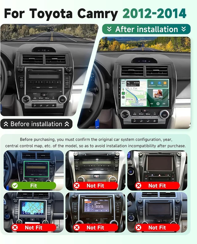 Alt view image 2 of 7 - 4G+64G Car Stereo for Toyota Camry 2012-2014