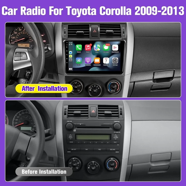 Alt view image 2 of 7 - Leadfan 64G Car Radio for Toyota Corolla 2009 2010 2011 2012 2013, 9inch Screen for Corolla Stereo with Carplay Android Auto GPS Backup Camera