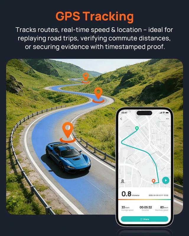 Alt view image 7 of 7 - 70mai 2.7K Dash Cam Front, Sony IMX335, Night Vision,WiFi GPS, ADAS