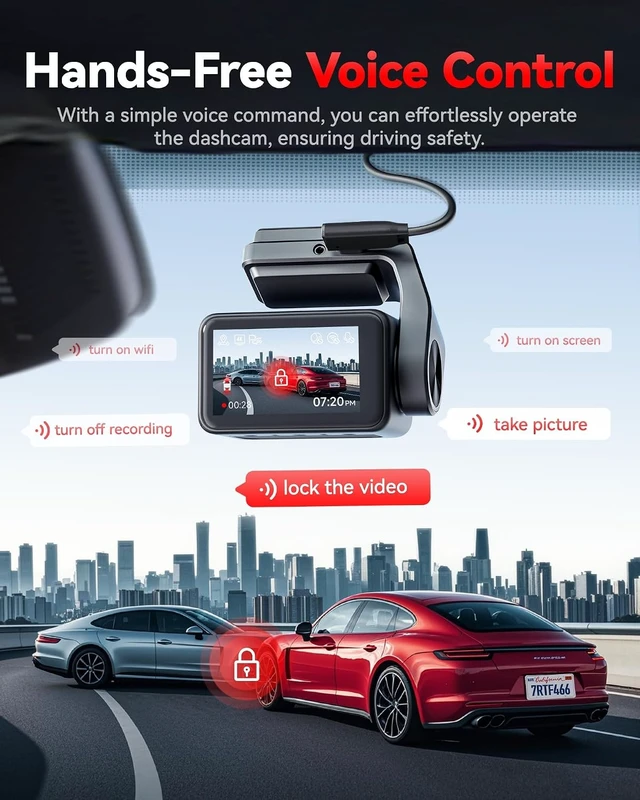 Alt view image 4 of 7 - REDTIGER F4 Pro 4K STARVIS 2 Dash Cam, 5.8GHz WiFi 6 Transfer, 128GB Card