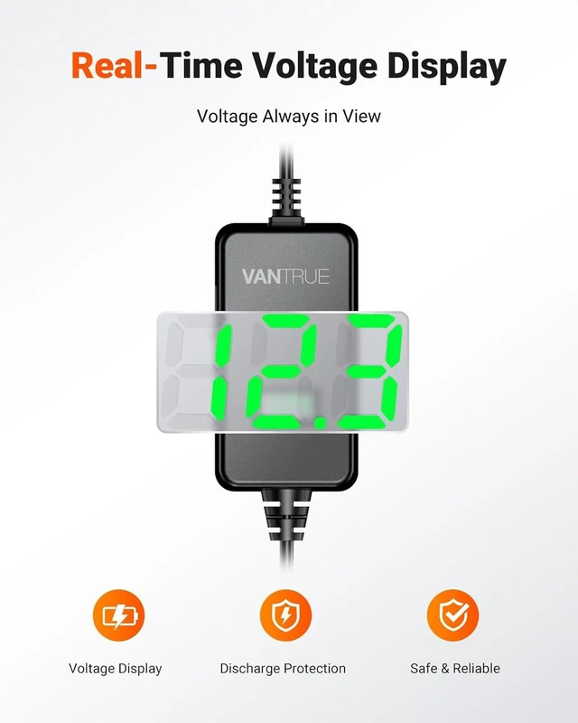 Alt view image 5 of 7 - VANTRUE 13.12ft Type-C OBD Hardwire Kit with LED Screen for All DashCams