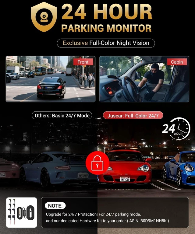 Alt view image 6 of 7 - 2.5K+1K Dual Dash Cam Front and Inside with GPS WiFi, 32GB Card, 24Hr Park