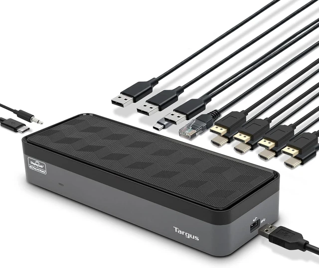 Main image of Targus USB-C Universal Quad 4K (QV4K) Docking Station with 100W Power Delivery, Black (DOCK570USZ)