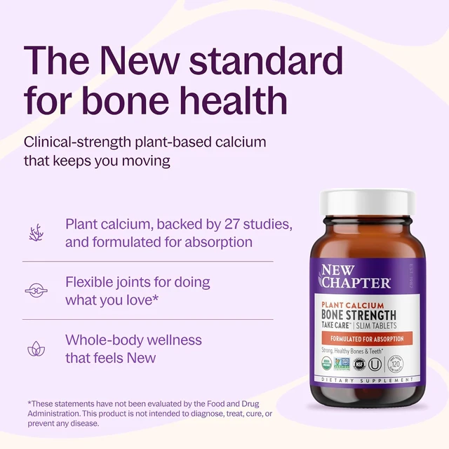 Alt view image 2 of 7 - New Chapter Bone Strength Take Care Supplement, 120 Slim Tablets