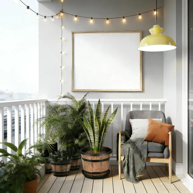 Alt view image 5 of 6 - Whiskey Barrel Planters 12 Inch, 5 Pack Plastic Pots with Wood Design