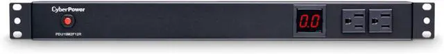 Main image of CyberPower PDU15M2F12R Metered PDU | 100-125V/15A (Derated to 12A), 14 Outlets, 1U Rackmount, 15 Foot Power Cord