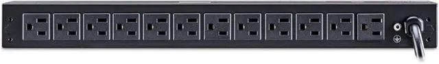 Alt view image 4 of 7 - CyberPower PDU15M2F12R Metered PDU | 100-125V/15A (Derated to 12A), 14 Outlets, 1U Rackmount, 15 Foot Power Cord