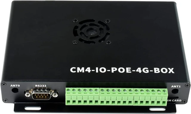 Main image of Waveshare Industrial IoT Mini-Computer Based On Raspberry Pi Compute Module 4 Waveshare CM4 Industrial IoT Board Inside PoE 5G/4G Metal Case with Cooling Fan
