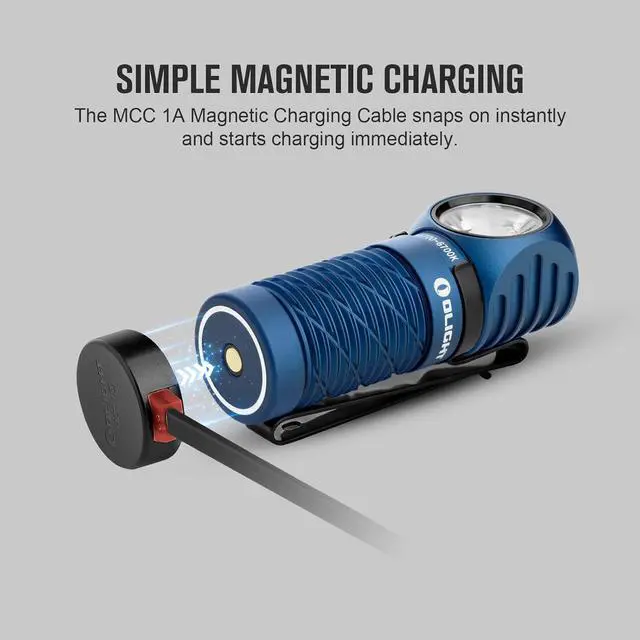 Alt view image 7 of 7 - Perun 2 Mini Headlamp 1100 Lumens LED Head Flashlight, Rechargeable Headlight with Red Light Option, Great for Working, Camping(Midnight Blue Cool White)