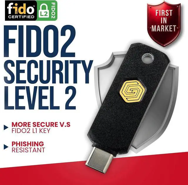 Alt view image 4 of 7 - GoTrust Idem Key C, NFC and FIDO2 L2 Certified Security Key, USB-C, Multi-Protocol Two-Factor Authentication, IP68 Waterproof, Passwordless Login, Designed for Education, IT Teams, Organizations