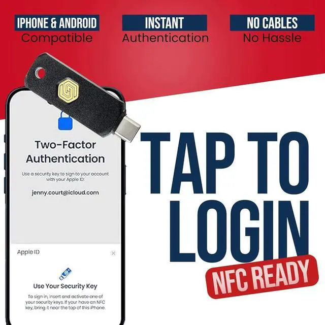Alt view image 6 of 7 - GoTrust Idem Key C, NFC and FIDO2 L2 Certified Security Key, USB-C, Multi-Protocol Two-Factor Authentication, IP68 Waterproof, Passwordless Login, Designed for Education, IT Teams, Organizations