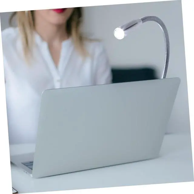 Alt view image 5 of 7 - 4pcs USB Keyboard Lamps with Flexible Gooseneck Portable Eye Caring LED Reading Lights for Laptop Desktop Bedside and Outdoor Use