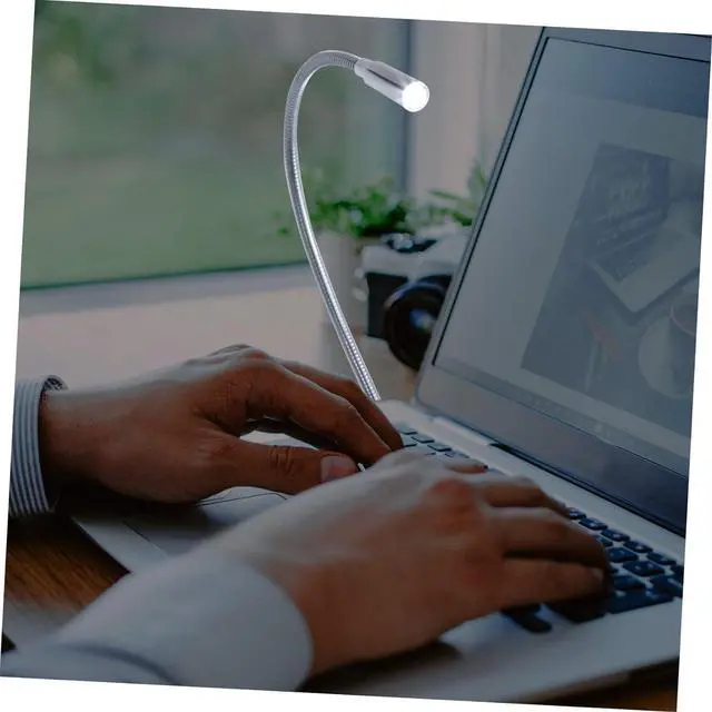 Alt view image 7 of 7 - 4pcs USB Keyboard Lamps with Flexible Gooseneck Portable Eye Caring LED Reading Lights for Laptop Desktop Bedside and Outdoor Use