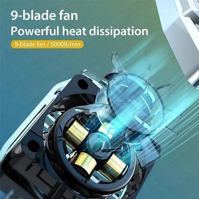 Alt view image 2 of 3 - Universal Mobile Phone Cooling Fan Heat Sink Cooler Fan Portable USB Radiator Holder