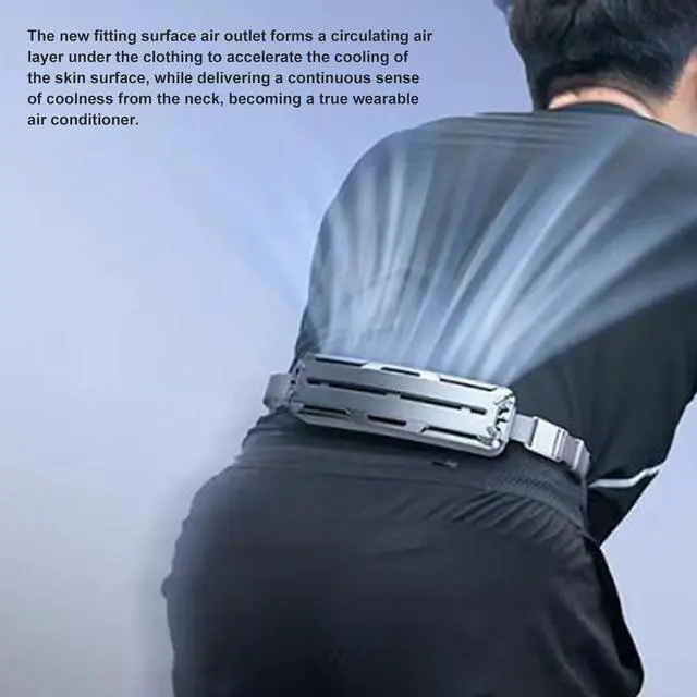 Alt view image 5 of 7 - Ice Compress Waistband Fan, Portable Cooling Small Fan, Mini Usb Hanging Waist Fan 3 Speed Adjustment