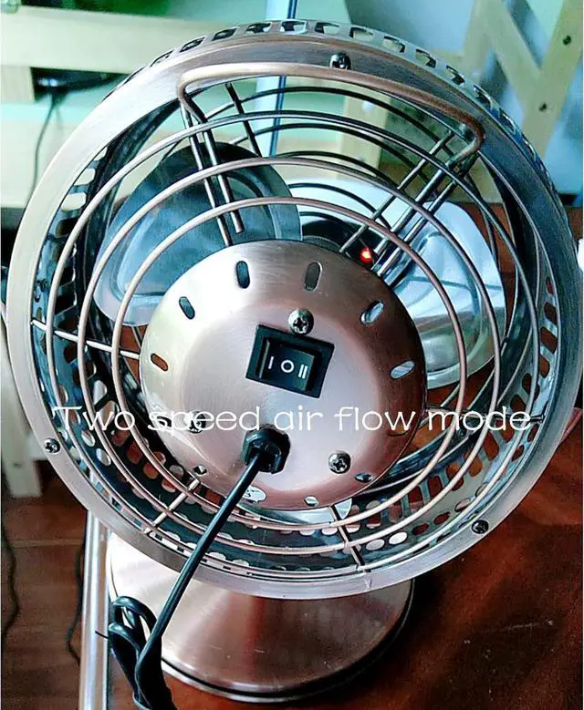 Alt view image 3 of 7 - USB-powered Cord with Motion Sensor UDB Fan Clip Type Office Desk Fan Automatic Compact fan for Traveling Computer 2 Air Volume Modes Lightweight Brushless Motor Customizable,Retro Brass