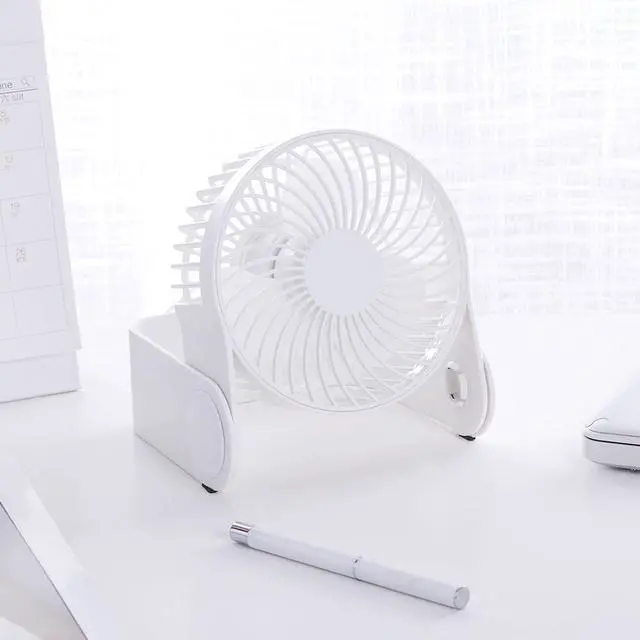 Alt view image 6 of 7 - USB-powered Cord with Motion Sensor UDB Fan Office Desk Fan Automatic Compact fan for Traveling Computer 2 Air Volume Modes Lightweight Brushless Motor Customizable 2 Colors,Macaron White