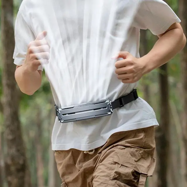 Alt view image 7 of 7 - Ice Compress Waistband Fan, Portable Cooling Small Fan, Mini Usb Hanging Waist Fan 3 Speed Adjustment