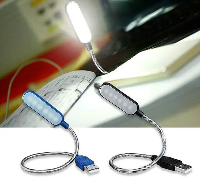 Alt view image 2 of 3 - Small Black Table lamp Portable USB LED Mini Book Light Reading Light Table Lamp Flexible USB Lamp for Power Bank Laptop Notebook PC Computer (Color : Blue) (Blue)