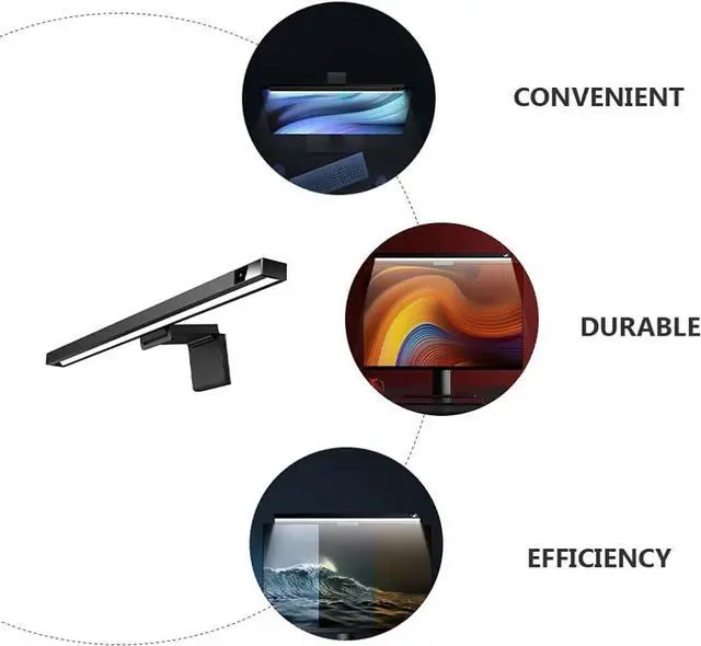 Alt view image 5 of 7 - 1pc USB Monitor Lamp Screen Light Bar for Computer Monitor Eye-Caring Reading Lamp Multiple Brightness Levels for Home Office