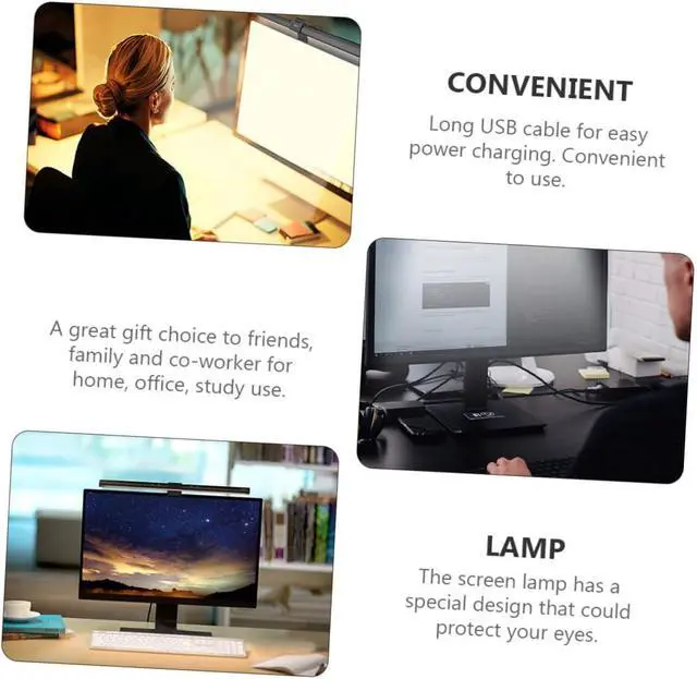 Alt view image 6 of 7 - 1set Led Computer Monitor Light USB Connection Three Lighting Modes for Eye Care Clip Design for Desk Use for Home Office and Workstations