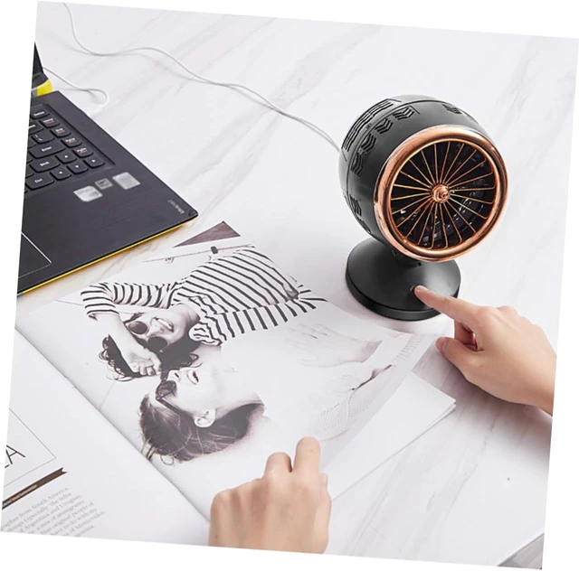 Alt view image 3 of 7 - Ciieeo 2pcs Usb Mini Fan for Office Desk Cooling Fan Settings Usb Powered Low Noise Design for Home and Workplace Golden