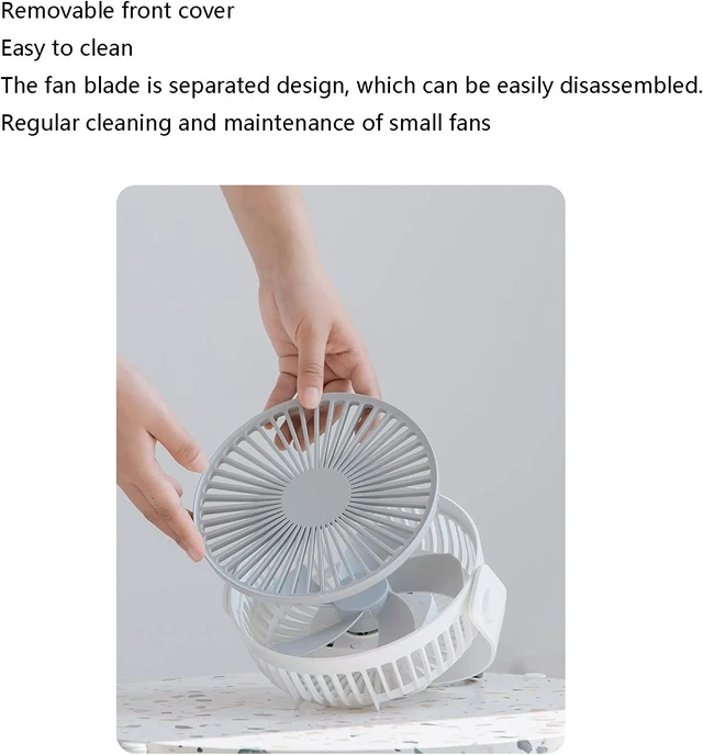 Alt view image 5 of 6 - Bladeless Ceiling Fan4-Speed Adjustable Wind Speed Mini Ceiling Fan Student Dormitory Mosquito Net Fan Desktop Portable Wall Hanging Outdoor USB Small Fan Lamp (Color : Bronze)