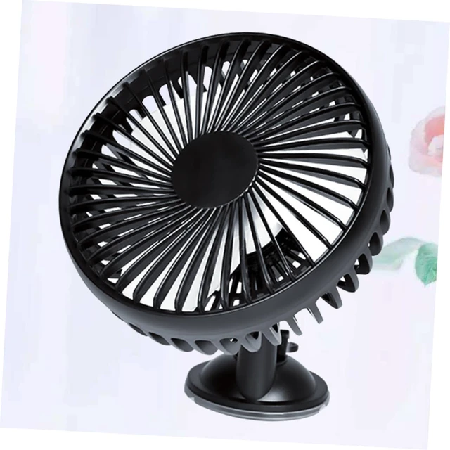 Alt view image 4 of 7 - KALLORY 3pcs Usb Car Fan Portable Adjustable Fan Low Noise Rotating Function Usb Charging for Cooling Vehicles Black