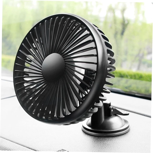 Alt view image 5 of 7 - KALLORY 3pcs Usb Car Fan Portable Adjustable Fan Low Noise Rotating Function Usb Charging for Cooling Vehicles Black