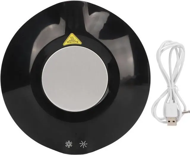 Main image of Heating and Cooling Cup Mat, USB Powered Electric Coffee Warmer, Drinking Cooler, ABS Plastic Shell, 65 Degrees, Wide Container Compatibility