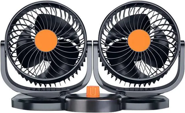Main image of USB Power Car Fan Multis Rotatable Double Head 3-Speed Dashboard ABS Three Speed Hot Day Cooling Fan
