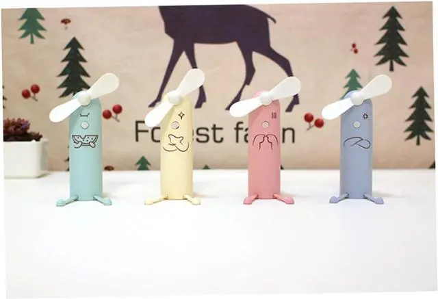 Alt view image 6 of 7 - Hand Held Fans 1pc Shape Mini Fan Holder Cartoon Phone Spray Rechargeable Portable Water USB fan (Color : Green, Size : 12.5X10.3CM)