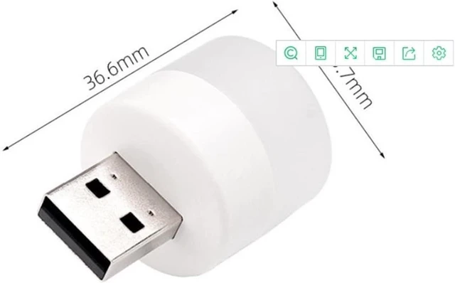 Alt view image 2 of 7 - Small Black Table lamp USB Plug Lamp Computer Mobile Power Charging USB Small Book Lamps LED Eye Protection Reading Light Small Round Light Night Light