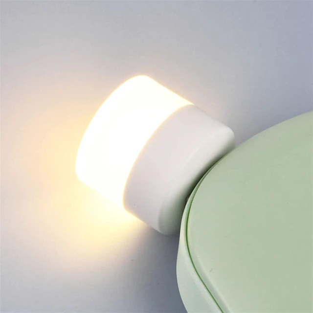 Alt view image 6 of 7 - Small Black Table lamp USB Plug Lamp Computer Mobile Power Charging USB Small Book Lamps LED Eye Protection Reading Light Small Round Light Night Light