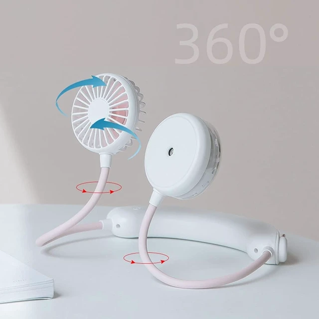 Alt view image 2 of 6 - Mini Hanging Neck Fan Portable USB Rechargeable Outdoor Air Cooling Fan Hands-Free Neck Band Electric Fan Heat Sink (Color : Black) (Orange)