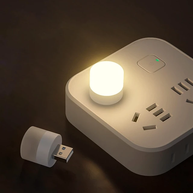 Alt view image 3 of 6 - Small Black Table lamp Pocket Mini led Night Light USB Plug lamp Power Bank USB Charging Book Lights Small Eye Protection Lamps Round Reading