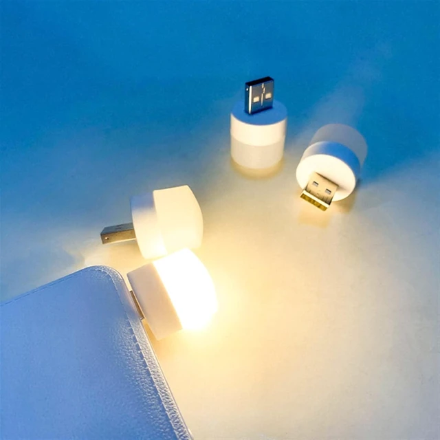 Alt view image 4 of 6 - Small Black Table lamp Pocket Mini led Night Light USB Plug lamp Power Bank USB Charging Book Lights Small Eye Protection Lamps Round Reading