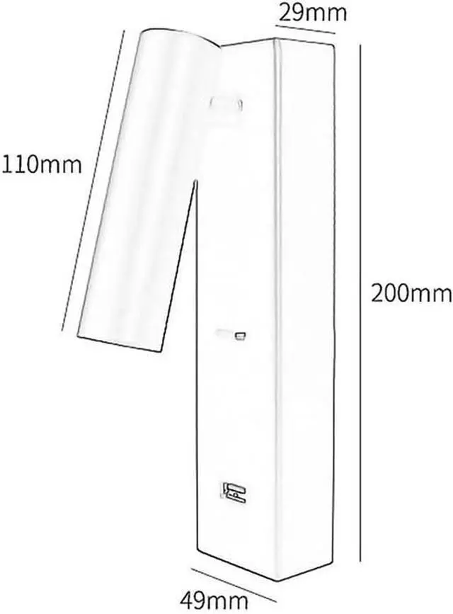 Alt view image 4 of 6 - Lampe De Lecture Led Moderne Avec Prise USB, Applique Murale Réglable Pivotante À 350 ° + 90 °, Lampe De Chevet Dorée, Luminaires Décoratifs Simples Pour Chambre À Coucher (3000K)