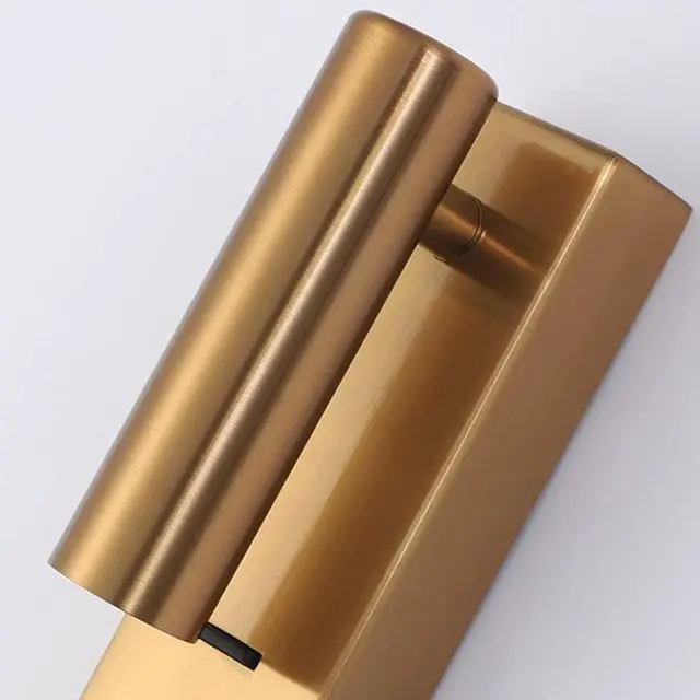 Alt view image 5 of 6 - Lampe De Lecture Led Moderne Avec Prise USB, Applique Murale Réglable Pivotante À 350 ° + 90 °, Lampe De Chevet Dorée, Luminaires Décoratifs Simples Pour Chambre À Coucher (3000K)