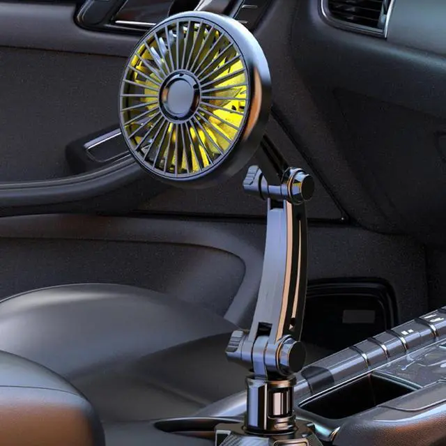 Alt view image 5 of 7 - USB Powered Car Fan 3 Powerful Speeds Adjust with 360 Degree Rotating for Travel Car