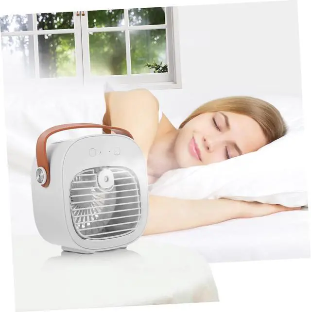 Alt view image 6 of 7 - Chiller USB Spray Cooling Household Portable Rechargeable Air Conditioning Fan Mini Portable Desktop Water-cooled Fan