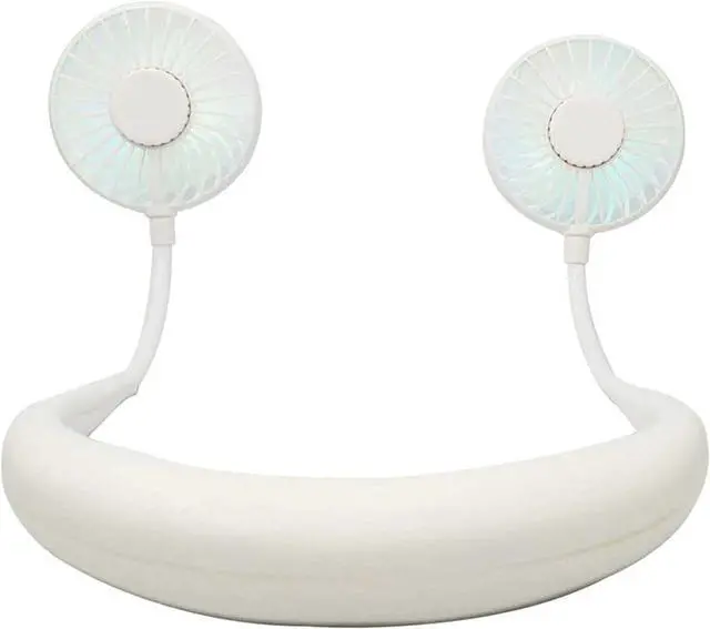 Main image of Portable Neck Fan, Wearable Sports Neck Personal Fan Handsfree USB Fan Rechargeable, Necklace Fan with Dual Wind Head 3 Speeds for Traveling Sport Outdoor Camping Office Low Noise Design