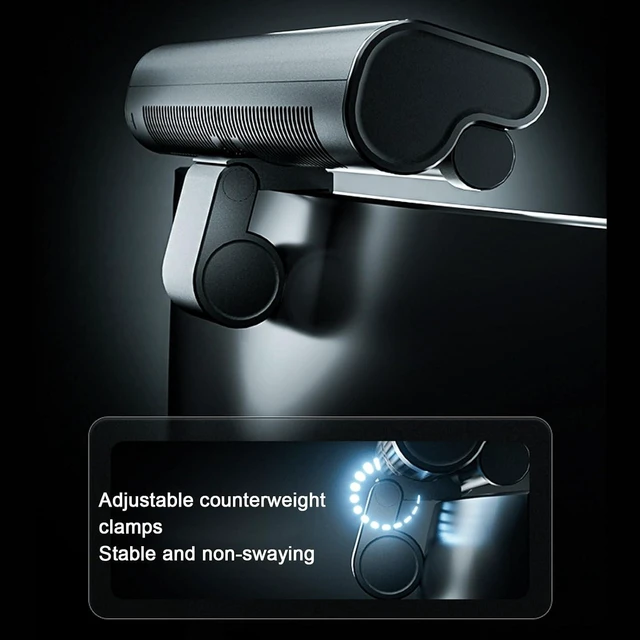 Alt view image 4 of 7 - Monitor Clip On Fan, Stepless Speed Desk Fan with Light, Desk Fan Touch Control, USB Table Fan for Flat and Curved Monitor, Laptop, PC