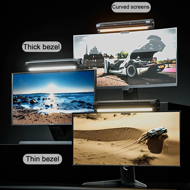 Alt view image 5 of 7 - Monitor Clip On Fan, Stepless Speed Desk Fan with Light, Desk Fan Touch Control, USB Table Fan for Flat and Curved Monitor, Laptop, PC