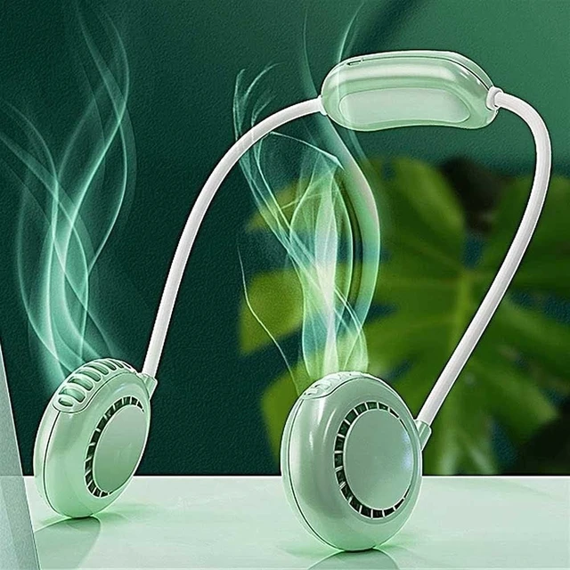 Alt view image 2 of 7 - Portable Fans, Hands-Free Lazy Hanging Neck Fan, Personal Wearable Neckband Fan for Kitchen Cooking, Indoor Outdoor Working, USB Rechargeable Battery Necklace Fan Low Noise Design