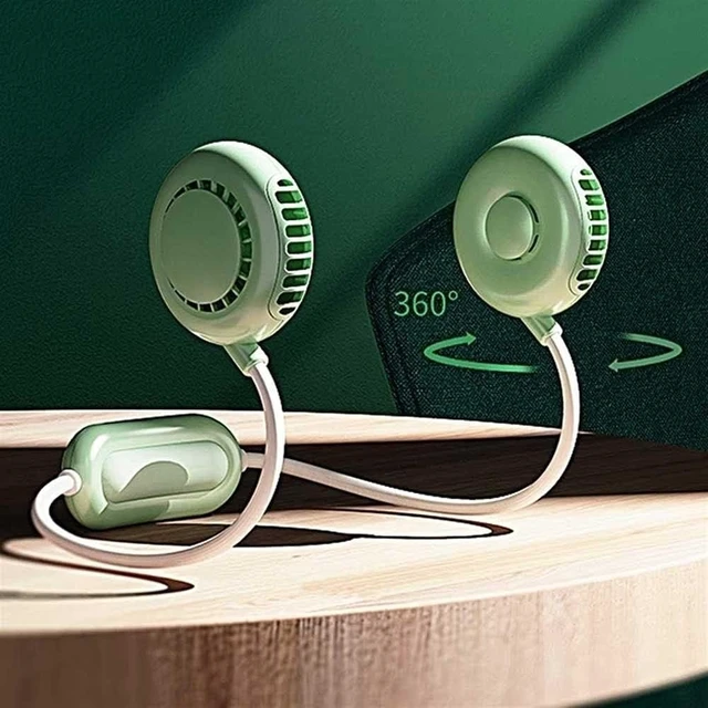 Alt view image 4 of 7 - Portable Fans, Hands-Free Lazy Hanging Neck Fan, Personal Wearable Neckband Fan for Kitchen Cooking, Indoor Outdoor Working, USB Rechargeable Battery Necklace Fan Low Noise Design