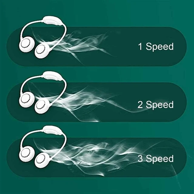 Alt view image 5 of 7 - Portable Fans, Hands-Free Lazy Hanging Neck Fan, Personal Wearable Neckband Fan for Kitchen Cooking, Indoor Outdoor Working, USB Rechargeable Battery Necklace Fan Low Noise Design